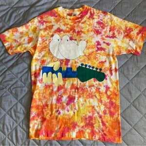 Vintage 1994 Tie Dye Woodstock Festival Shirt Adult L Large USA Single Stitch